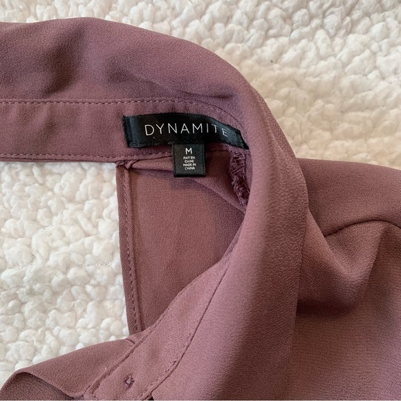 Dynamite Purple  Button Up Blouse - Picture 5 of 7